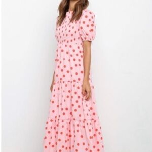 Petal & Pup Pink and Red Maxi Dress